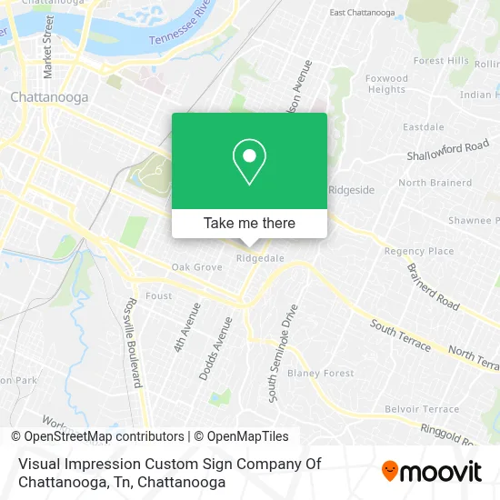 Visual Impression Custom Sign Company Of Chattanooga, Tn map