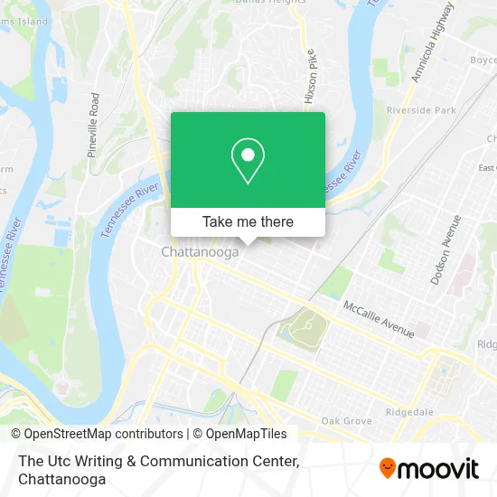 The Utc Writing & Communication Center map