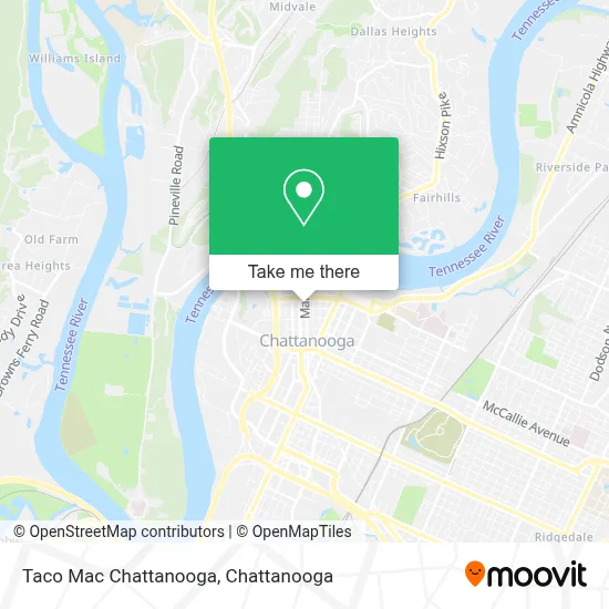 Taco Mac Chattanooga map