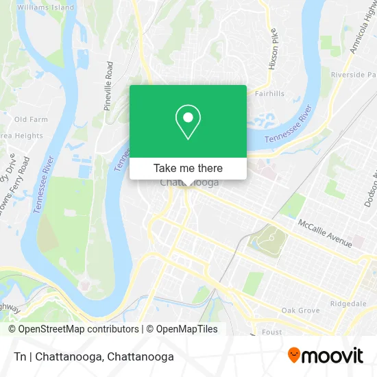 Tn | Chattanooga map