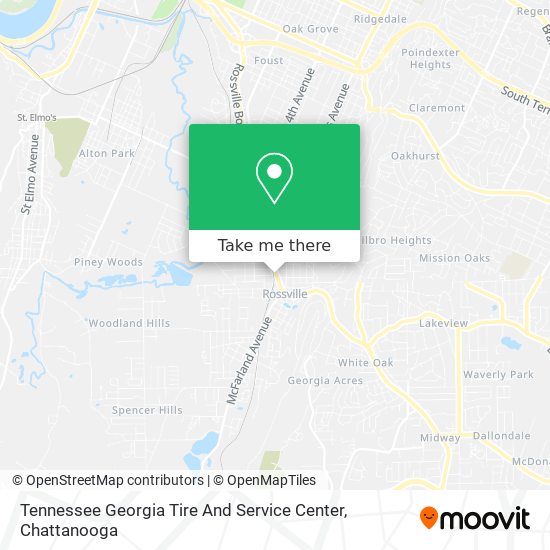 Tennessee Georgia Tire And Service Center map