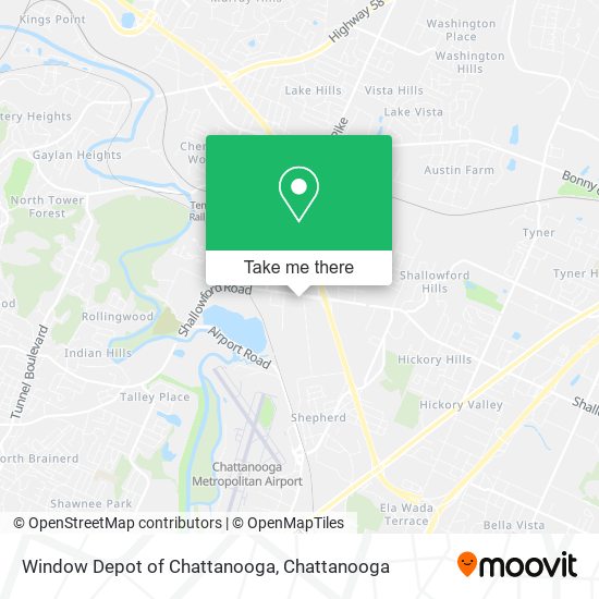 Window Depot of Chattanooga map