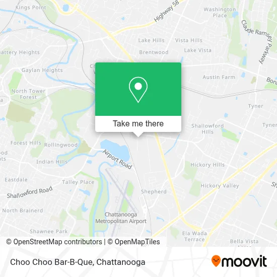 Choo Choo Bar-B-Que map
