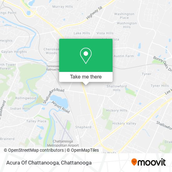 Mapa de Acura Of Chattanooga