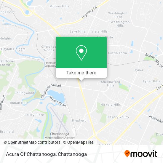 Acura Of Chattanooga map