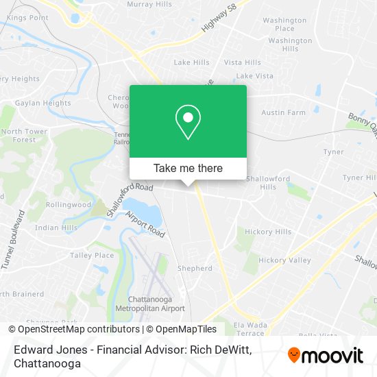Mapa de Edward Jones - Financial Advisor: Rich DeWitt