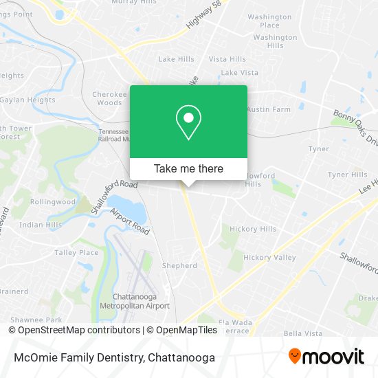 McOmie Family Dentistry map
