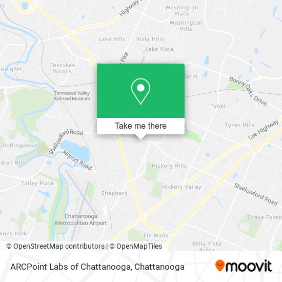Mapa de ARCPoint Labs of Chattanooga