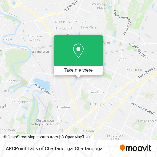 ARCPoint Labs of Chattanooga map