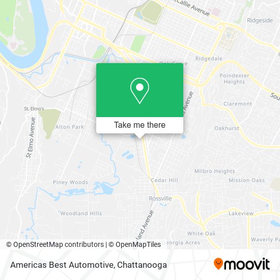 Americas Best Automotive map