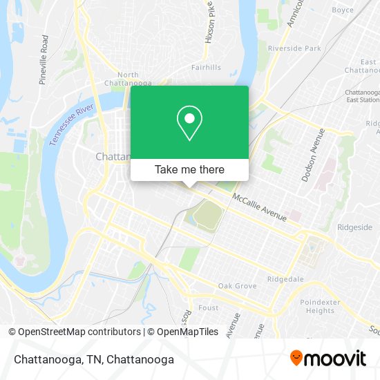 Mapa de Chattanooga, TN