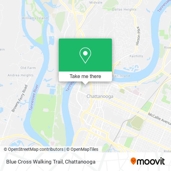 Mapa de Blue Cross Walking Trail