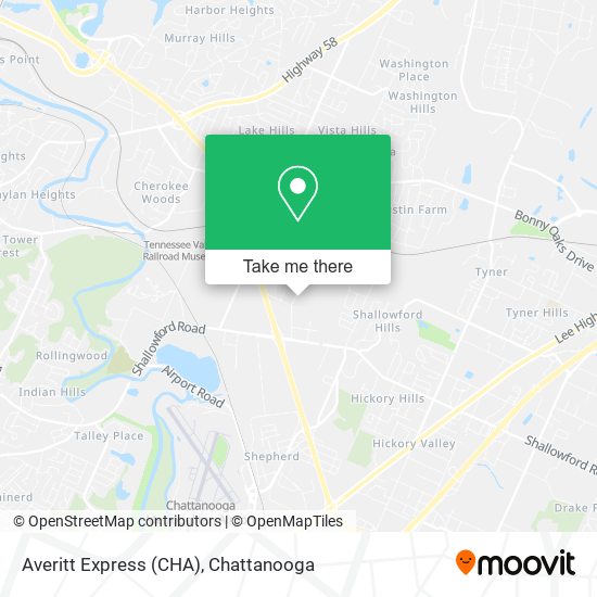 Averitt Express (CHA) map