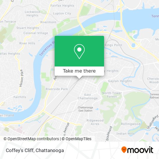 Coffey's Cliff map