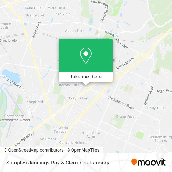 Samples Jennings Ray & Clem map