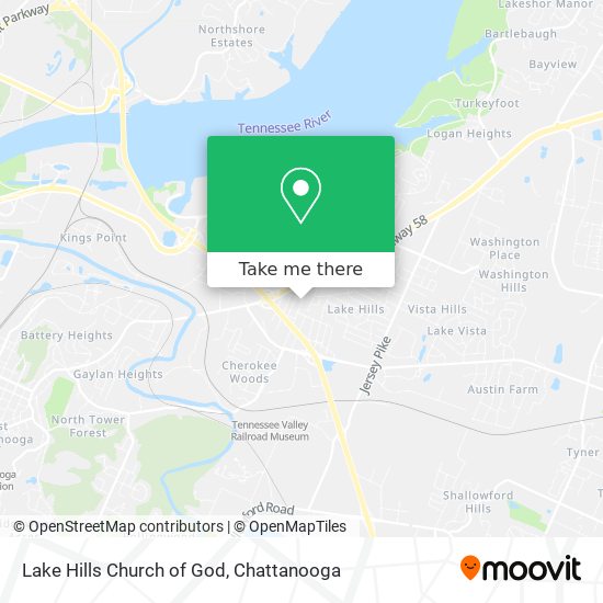 Lake Hills Church of God map