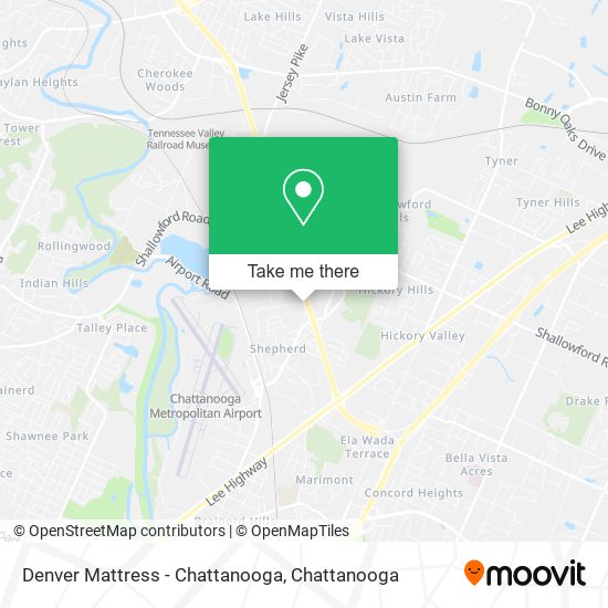 Mapa de Denver Mattress - Chattanooga