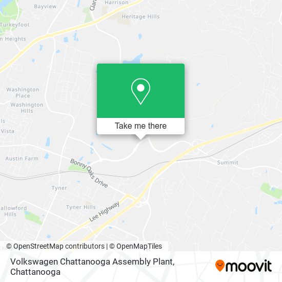 Volkswagen Chattanooga Assembly Plant map