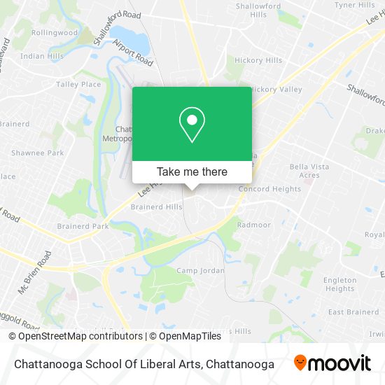 Mapa de Chattanooga School Of Liberal Arts