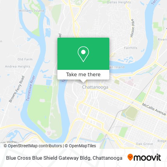 Blue Cross Blue Shield Gateway Bldg map