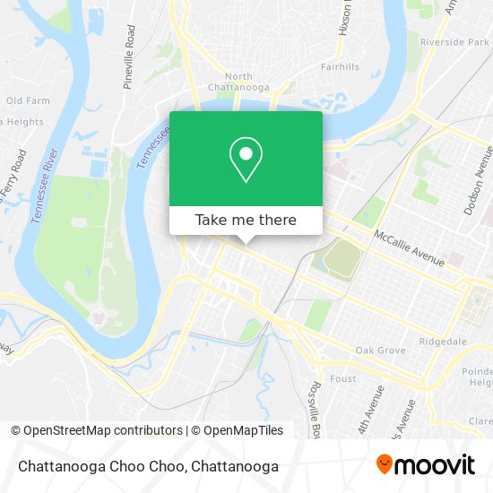 Chattanooga Choo Choo map