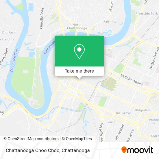 Chattanooga Choo Choo map