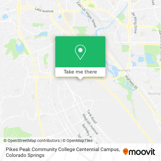 Ppcc Centennial Campus Map How To Get To Pikes Peak Community College Centennial Campus In Colorado  Springs By Bus?