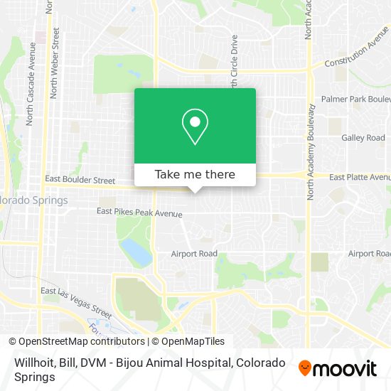 How to get to Willhoit, Bill, DVM - Bijou Animal Hospital in Colorado  Springs by Bus?