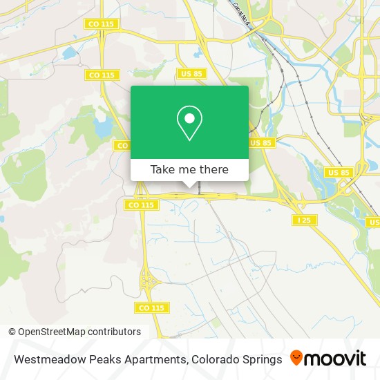 how to get to westmeadow peaks apartments in colorado springs by bus