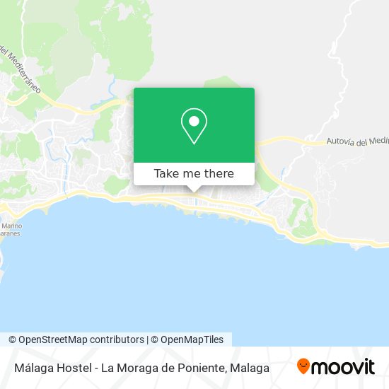 mapa Málaga Hostel - La Moraga de Poniente