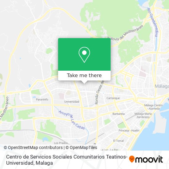 Centro de Servicios Sociales Comunitarios Teatinos-Universidad map