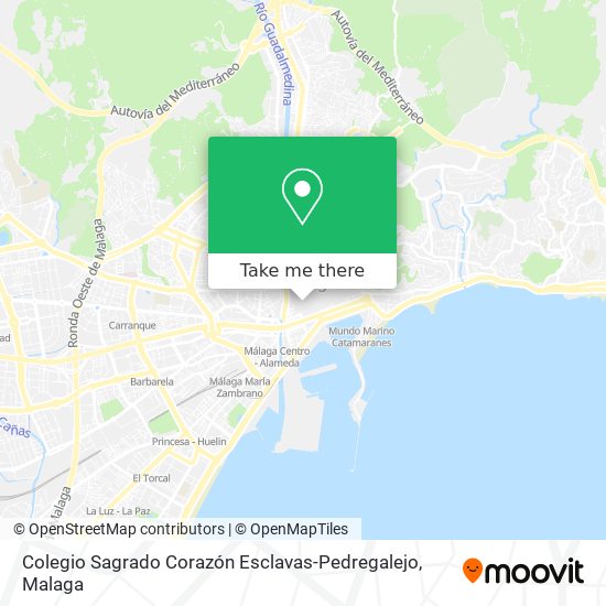 mapa Colegio Sagrado Corazón Esclavas-Pedregalejo