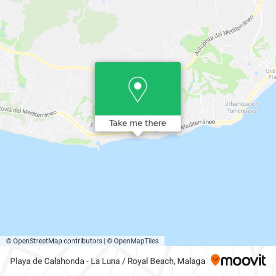 Playa de Calahonda - La Luna / Royal Beach map
