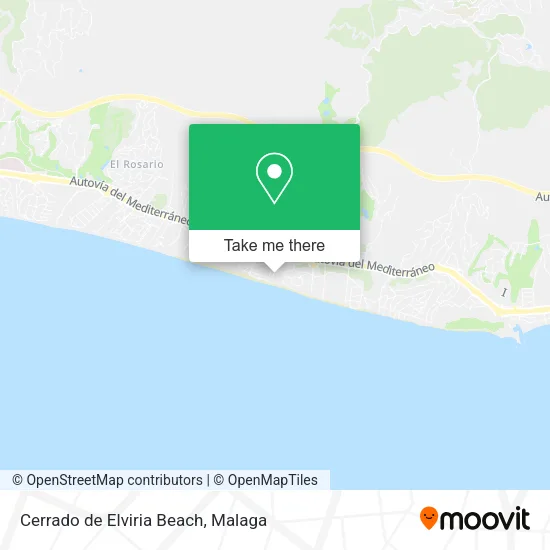 Cerrado de Elviria Beach map