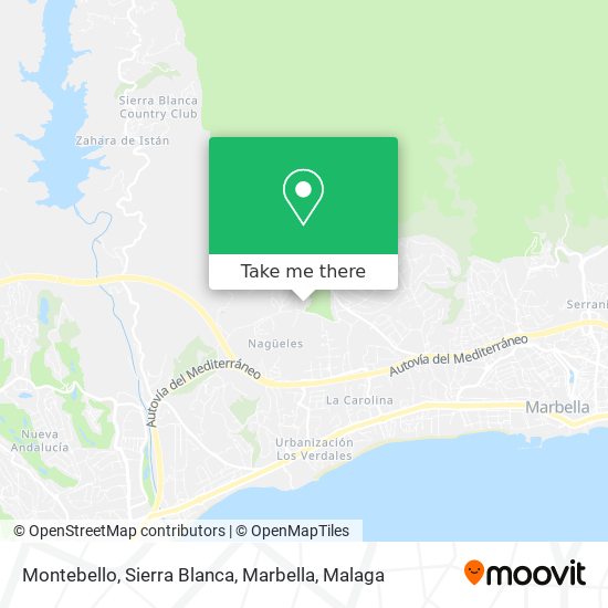 Montebello, Sierra Blanca, Marbella map