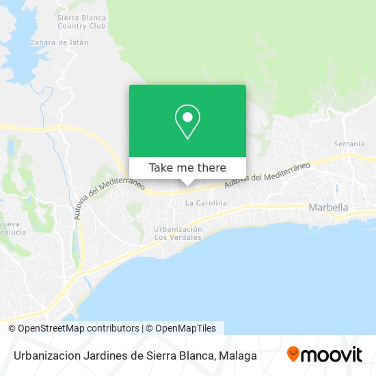 Urbanizacion Jardines de Sierra Blanca map