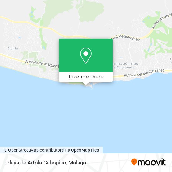 mapa Playa de Artola-Cabopino