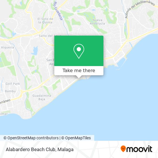 Alabardero Beach Club map