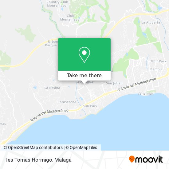 Ies Tomas Hormigo map