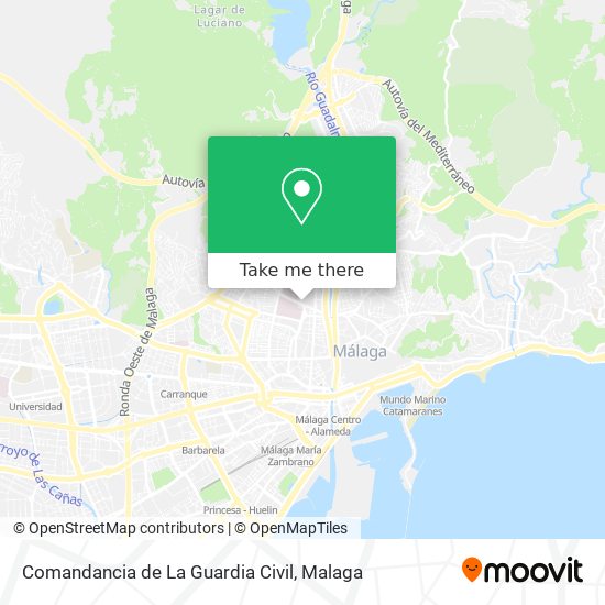 mapa Comandancia de La Guardia Civil