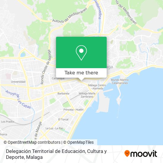 Delegación Territorial de Educación, Cultura y Deporte map