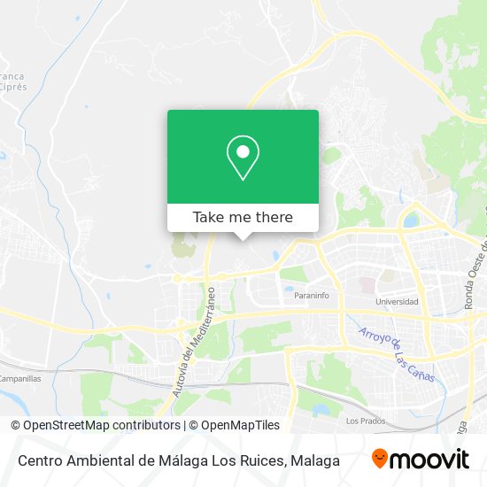 Centro Ambiental de Málaga Los Ruices map