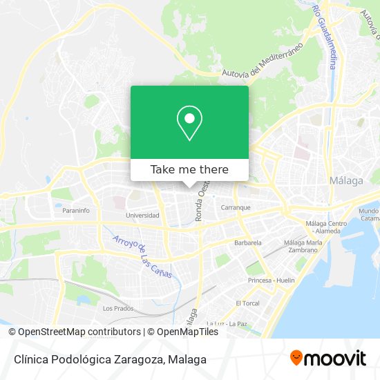 Clínica Podológica Zaragoza map