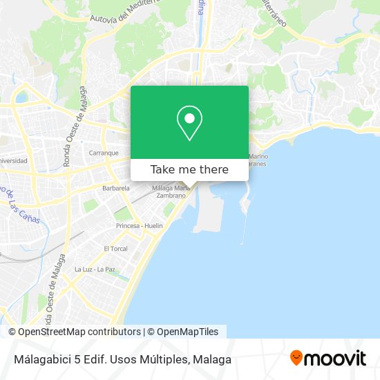 Málagabici 5 Edif. Usos Múltiples map