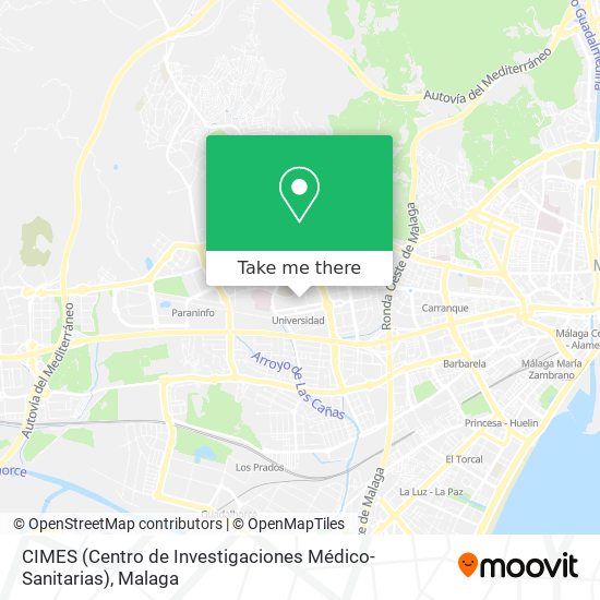 CIMES (Centro de Investigaciones Médico-Sanitarias) map