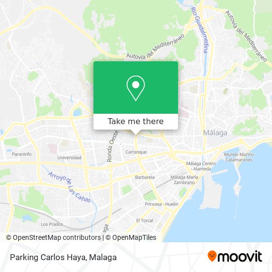 Parking Carlos Haya map