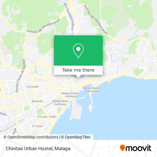 mapa Chinitas Urban Hostel