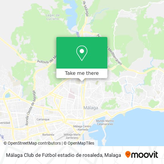 Málaga Club de Fútbol estadio de rosaleda map