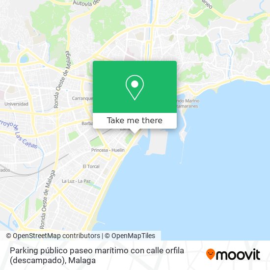 Parking público paseo marítimo con calle orfila (descampado) map