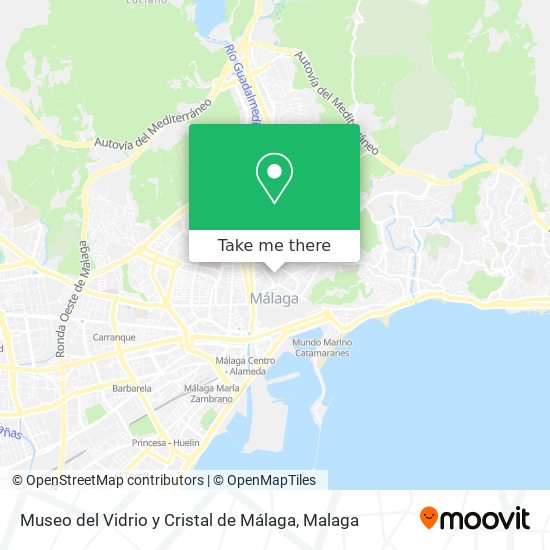 mapa Museo del Vidrio y Cristal de Málaga